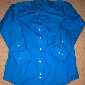 Blue button down dress shirt